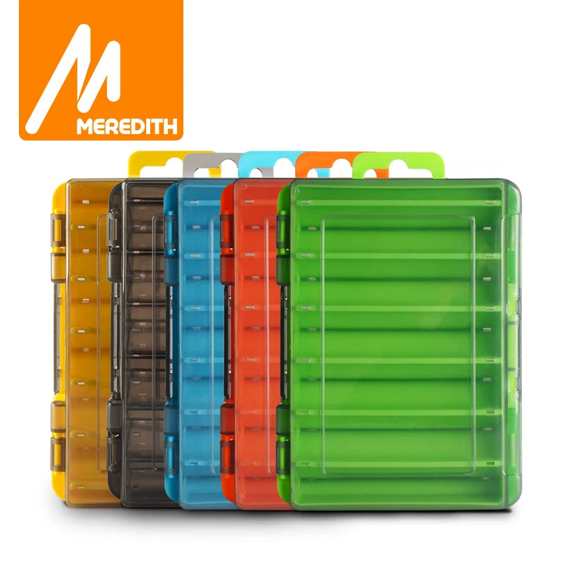 MEREDITH Convenient Sided Fishing Tackle Box 12 Compartments Bait Lure Hook Storage Box Fishing Accessories Plastic Storage Case