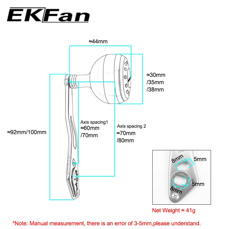 EKFan Special offer Bastcast Fishing Reel Single Handle Double Holes 8x5MM DIY