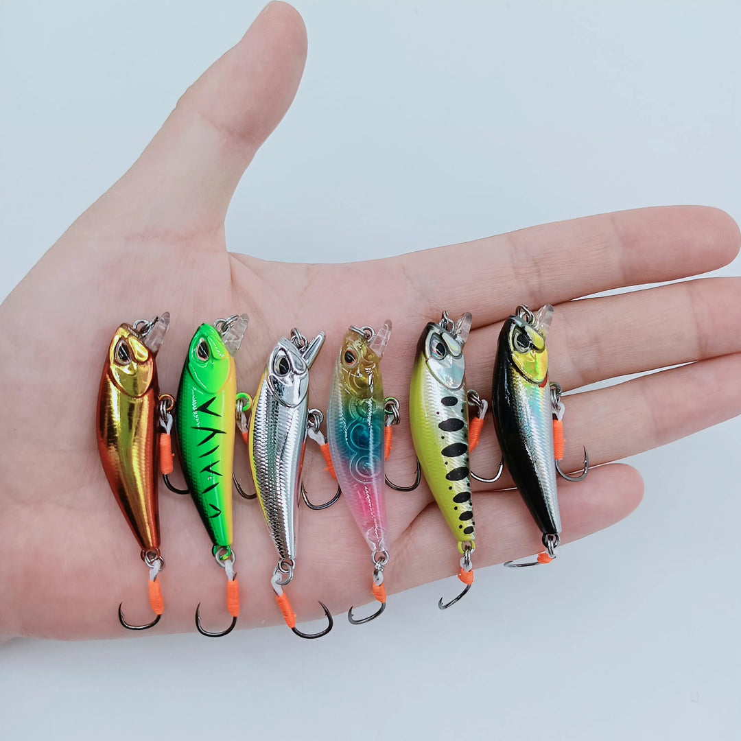 DUODUOYU 1PCS Mini Sinking Minnow Fishing Lure 3.5g/4.5cm Small Wobblers Isca Artificial Swimbait Bass Fishing Tackle