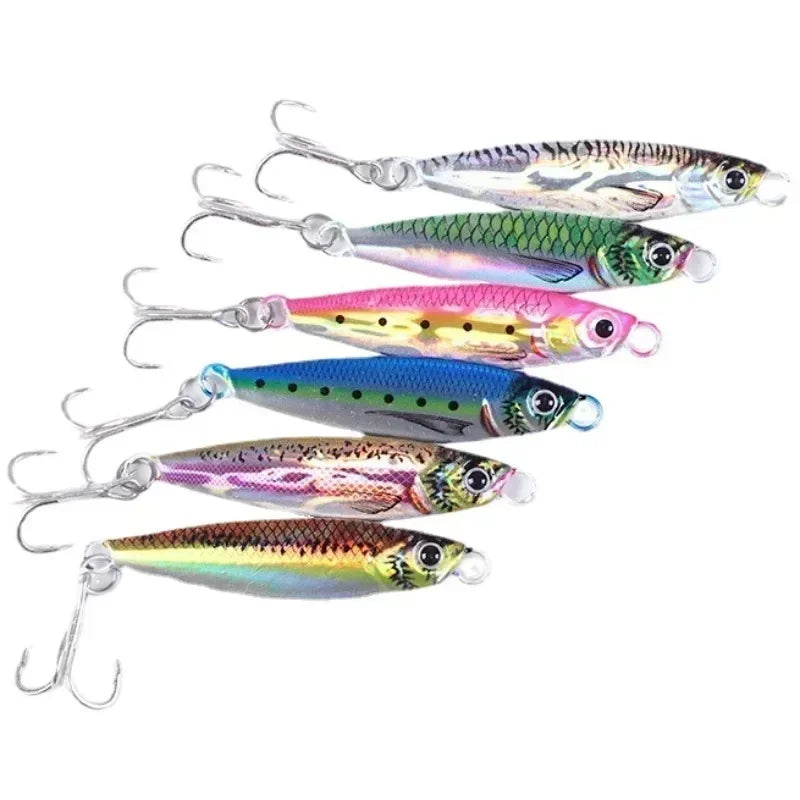 Sea fishing Slow Jig Metal Jigging Spoon Laser Artificial Bait Boat Fishing Jig 3D Print Lures Super Hard Fish Fishing Lures