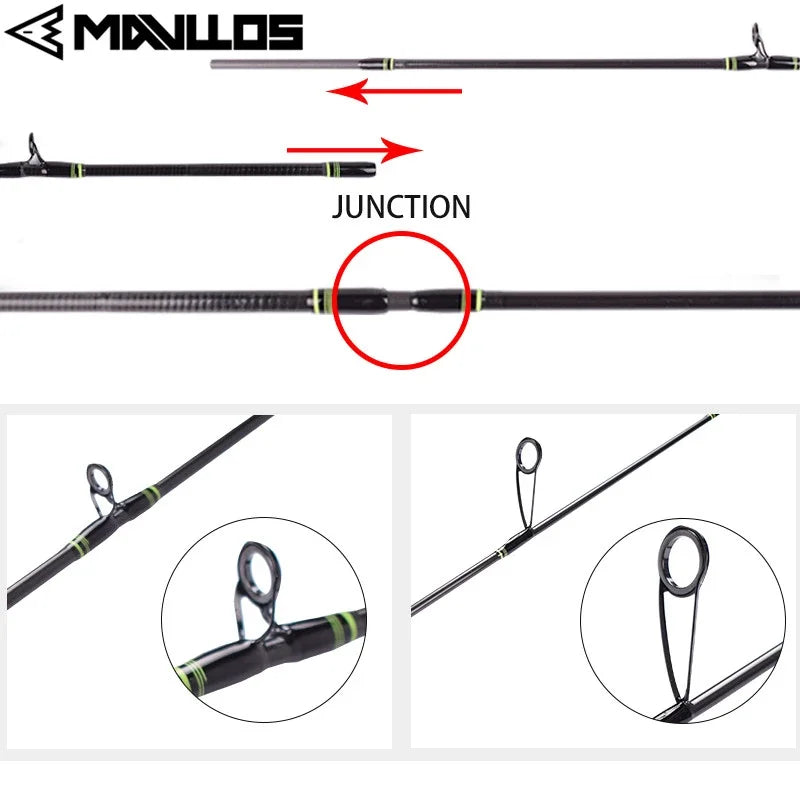 Mavllos Delicacy Solid Tip Spinning Rod Lure 0.6-8g/0.8-10g Fast Ultralight Carbon UL Tip BFS Casting Rod,Trout Fishing Rod