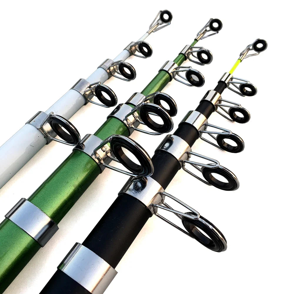 GHOTDA 2.1M -3.6M Carp Fishing Rod feeder Hard FRP Carbon Fiber Telescopic Fishing Rod fishing pole