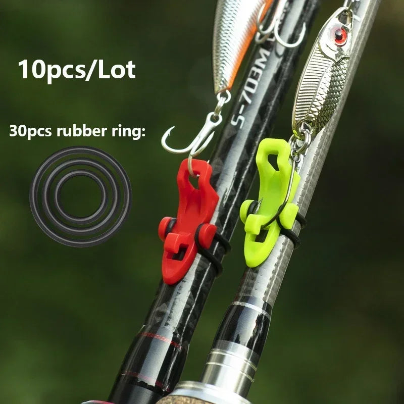 10-30pcs Fishing Rod Pole Hook Keeper Lure Bait Holder Lure Accessories Jig Hooks Safety Keeping Holder Fishing Tool