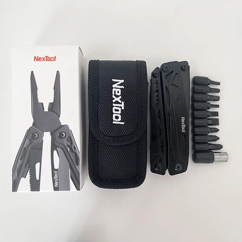 NexTool Black Knight with Optional Kydex Sheath 11 In 1 Multitool Pliers Outdoor Survival Folding Scissors Hand Multi Tool