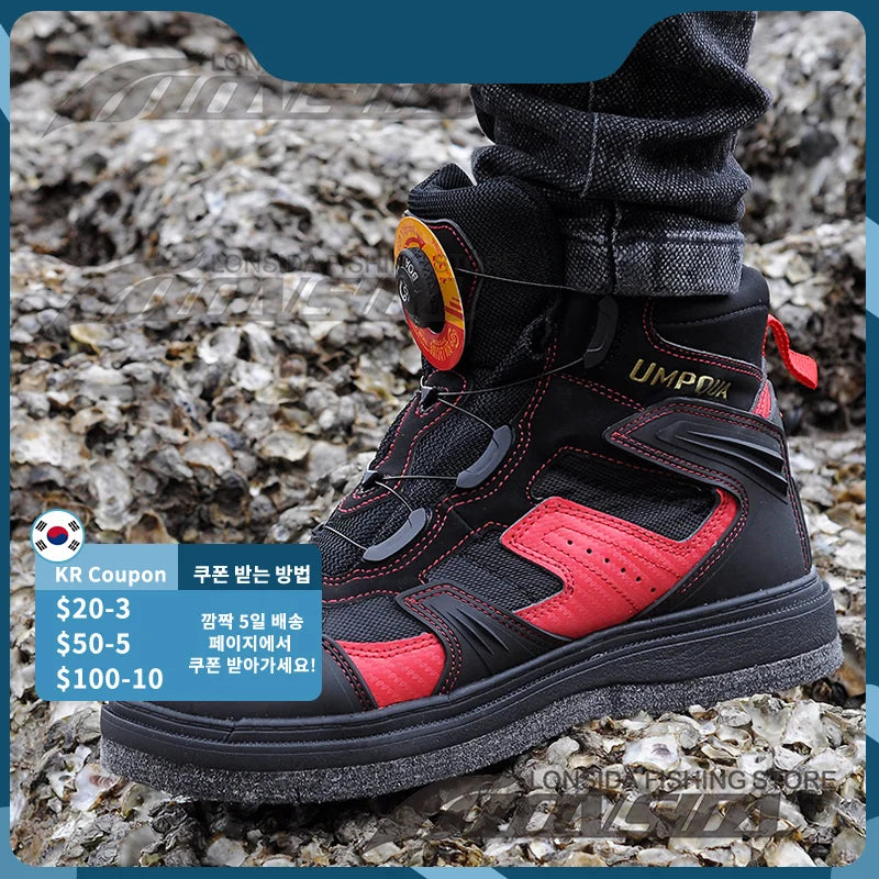 New Type  Fishing Shoes Keep  Waterproof waders Skid-proof Reef-climbing Shoes Air-permeable Handiness Men's Shoes