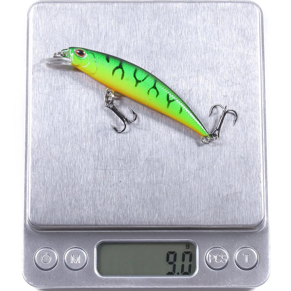 1PC Laser Slowly Sinking Minnow Fishing Lure 8cm 9g Artificial Japan Hard Bait Bass Pike Wobblers Crankbait Carp Fishing