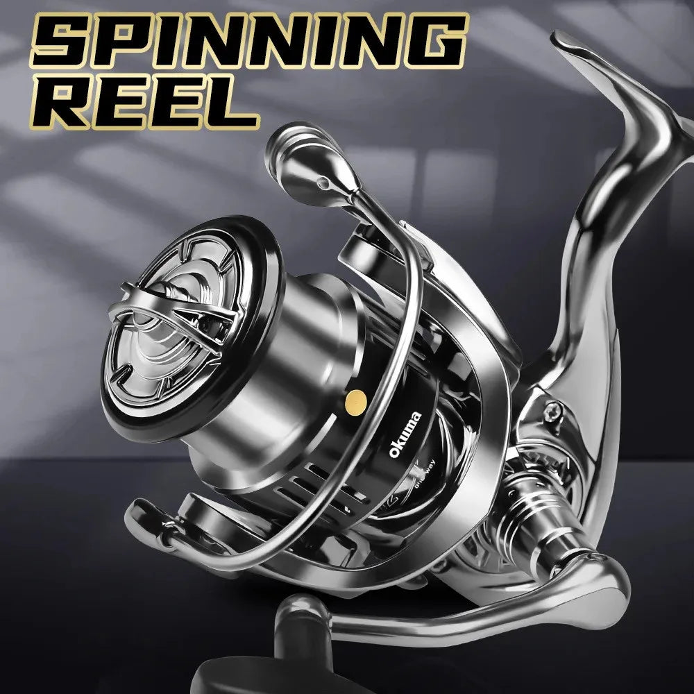 Original OKUMA Metal Spool Grip Saltwater Freshwater Spinning Reel Suitable For Any Fish Species