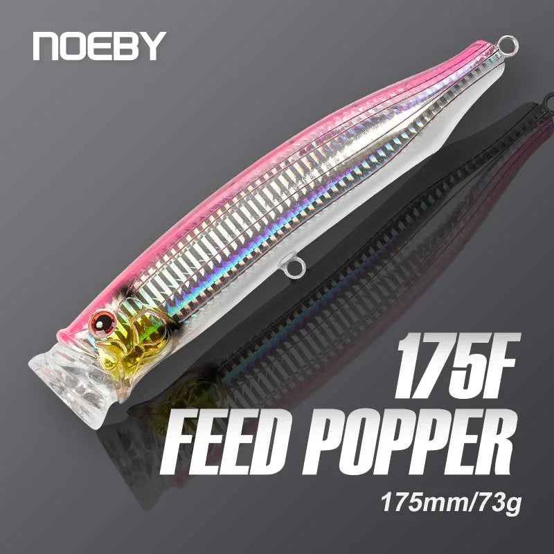 Noeby Feed Popper 175mm 73g Fishing Lures Topwater Wobbler Artificial Hard Bait Tuna Big Game Amberjack Saltwater Fishing Lures