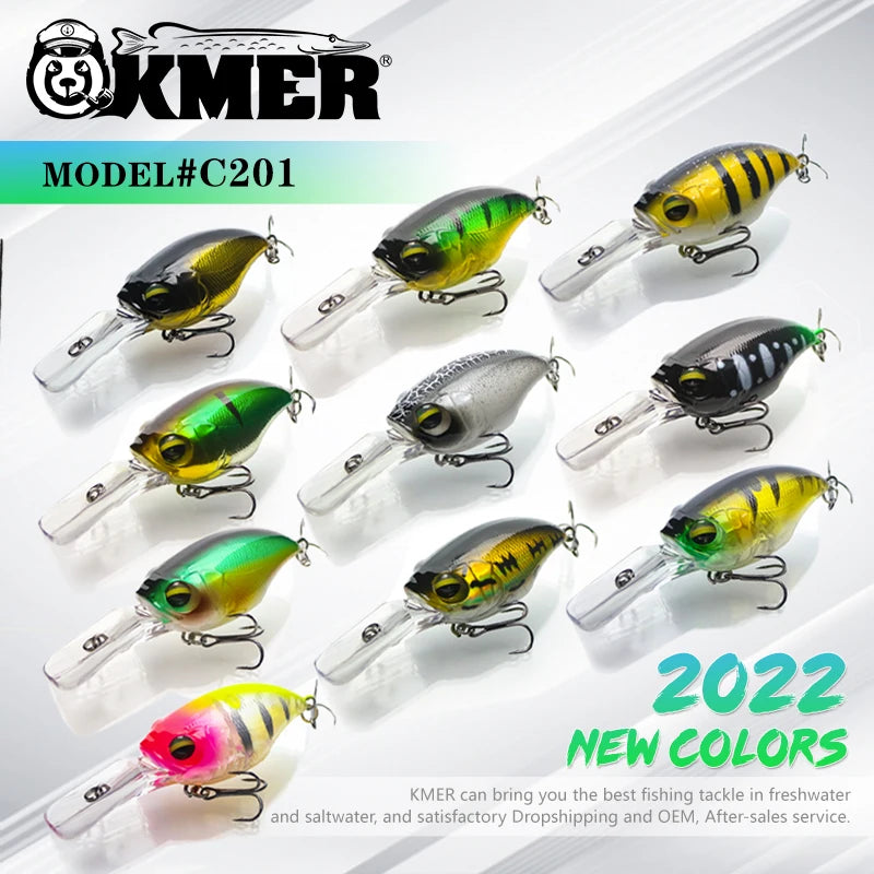 KMER #201C 8.5cm/11g Fishing Wobbler Lures Floating Crankbait For Pike Walleye Bass About Artificial Hard Bait Goods Accessorie