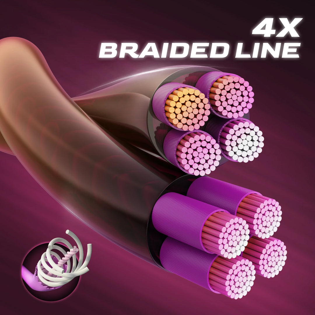 HANDING Blast X4  Braided PE Line Fishing Line Ultra Density Braided Fishing Wire HyperOSi® Coating Resistant Line