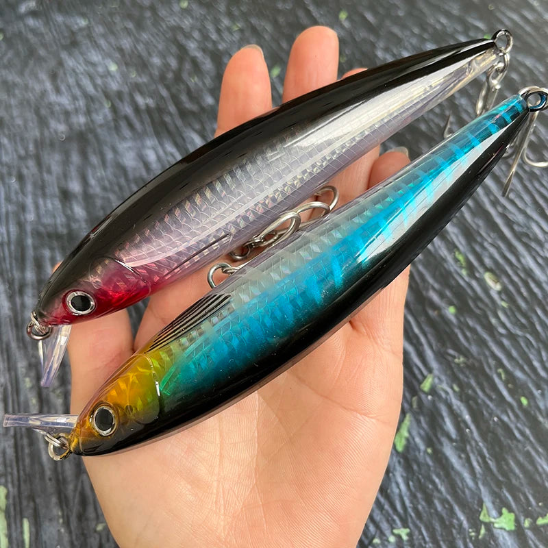 140mm 41g Big Floating Minnow Fishing Lures Laser Artificial Bait Saltwater Long Casting Trolling Wobblers UV Jerkbait Equipment