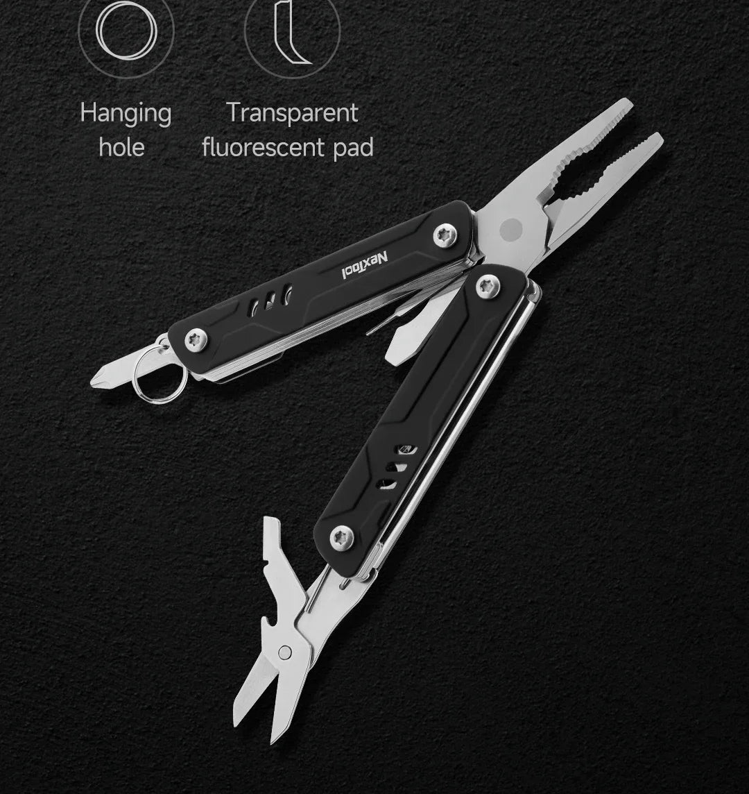 NexTool Mini Sailor Pliers Lite 9 In 1 Keychain Multitool Folding Scissors Screwdriver Bladeless EDC Outdoor Travel Multi Tools