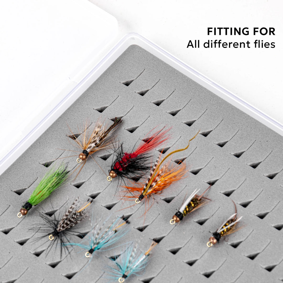 SF Collection Fly Box A5 Large Capacity Fly Fishing Box Clear Lid Foam Fishing Competition Hook Flies Tackle Boxes