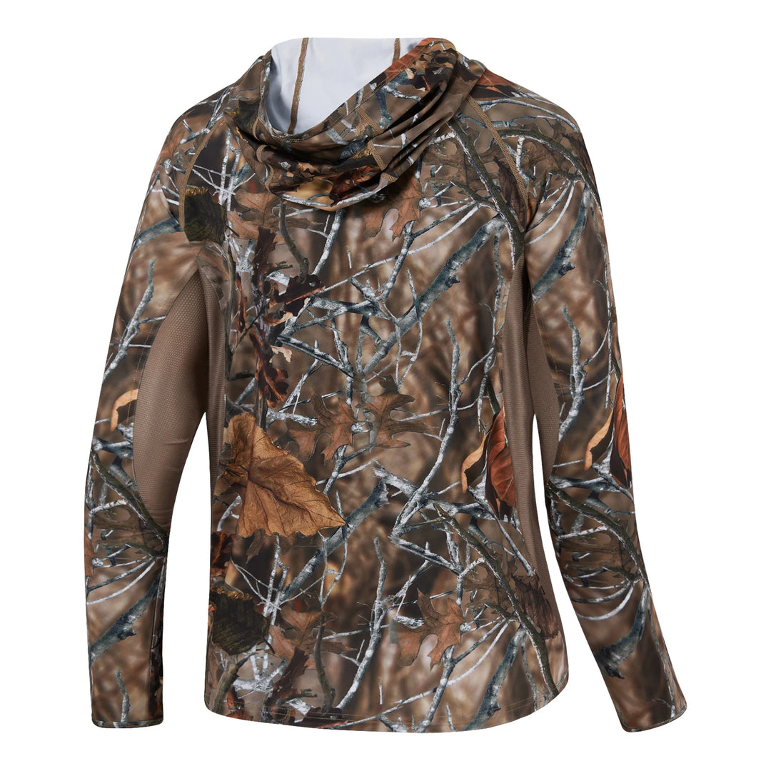 BASSDSASH Men's UPF 50+ Lightweight Hunting Camo Hoodie Quick Dry Performance Long Sleeve Fishing Shirt with Hood FS30M