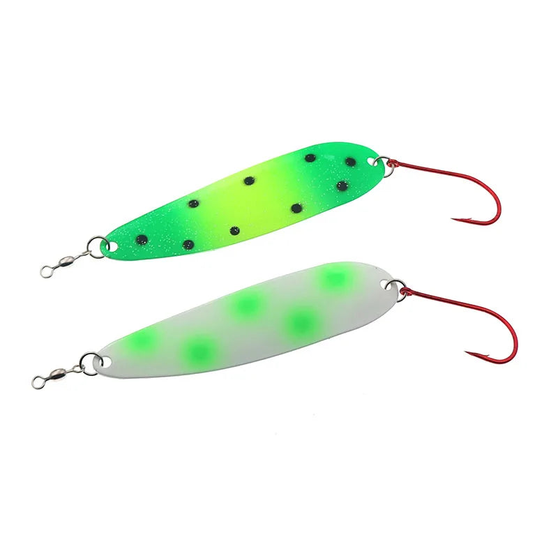 Spinner Spoon Metal Lures 24g Single Hook Artificial Bait  Fishing Tackle