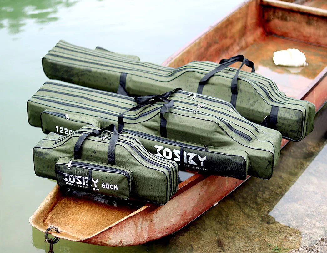 Fishing Rod Reel Bag Portable Folding Waterproof Outdoor Tackle Multi Purpose Carry Case Carrier Backpack 60CM 122CM 152CM 182CM