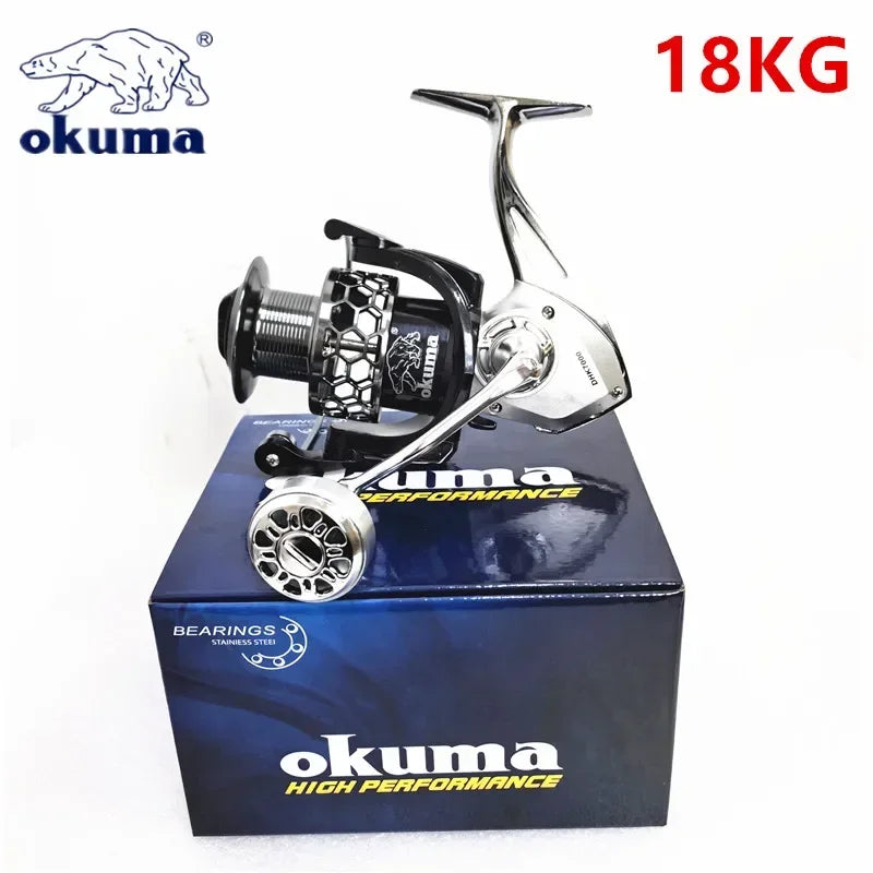 Okuma Fishing Reel 18Kg Max Drag14+1BB Anti Spinning Wheel Sea Fishing Line Reel 1000-7000