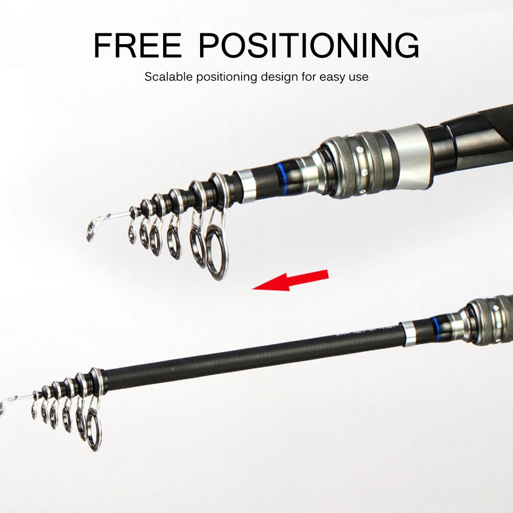 HLUR Super Hard Spinning Lure Feeder Rod Stick 1.98/2.28/2.58/2.88M Carbon Fiber Telescopic Carp Fishing Pole